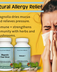 Breathe Easy Bundle with Magnolia Clear Sinus and Immune+ for sinus relief and allergy support