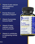 Bottle of PRL Vitamin D3+K2 for Bone, Heart, and Immune Health