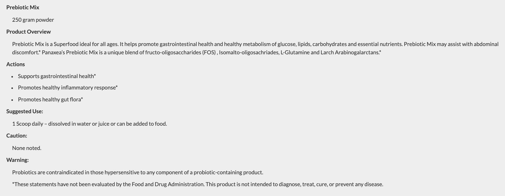 PreBiotic Mix | Prebiotic Dietary Supplement