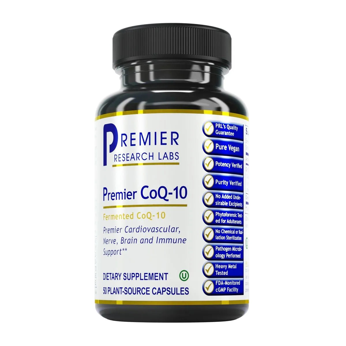 Premier CoQ-10 supplement with 100 mg natural ubiquinone for heart and energy support