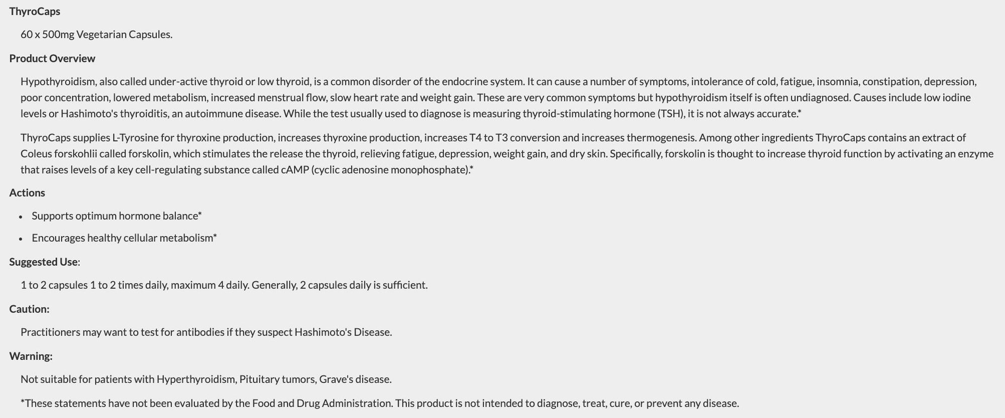 Natural thyroid and metabolism support for fatigue, weight gain, and hormonal balance