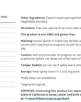 Thyrosol ingredients including vitamins A, D, E, zinc, and adaptogens for thyroid and adrenal support