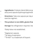 Targeted probiotic supplement with 10 billion CFU of Bifidobacterium lactis B420