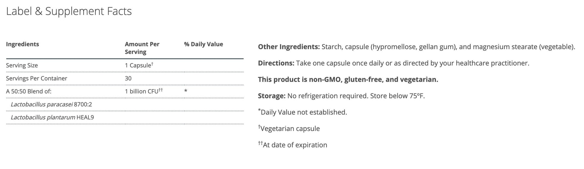 Daily probiotic to support immune system and respiratory health through seasonal changes