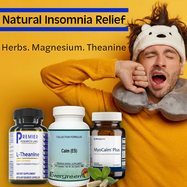 Herbal supplement for anxiety and insomnia with valerian root magnesium theanine