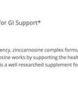 Natural stomach support with Zinlori 75 for acid sensitivity and gut healing