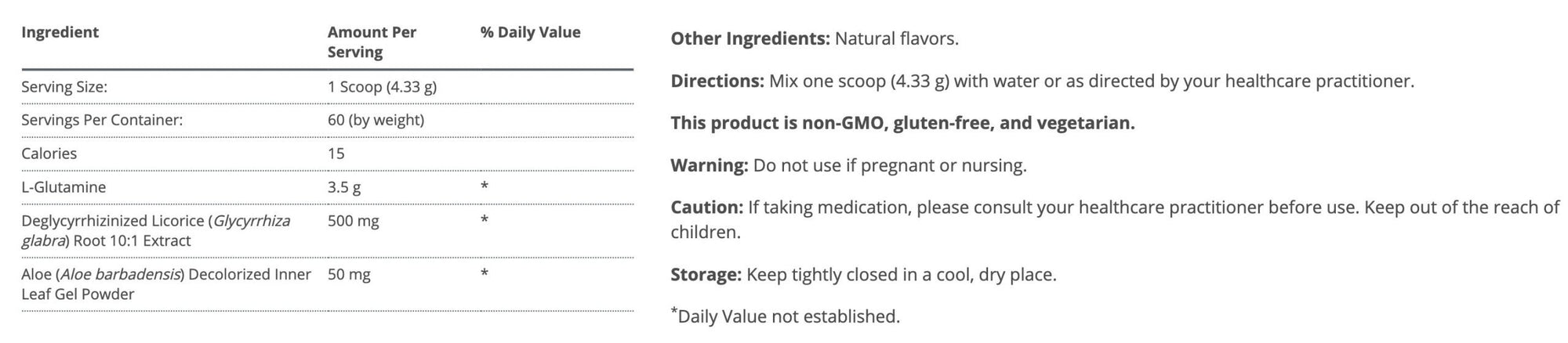 Daily gut repair drink mix to soothe GI lining and support digestive function