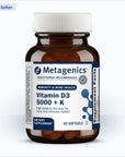 Vitamin D3 + K2 Supplement by Metagenics for Bone, Heart, and Immune Health