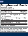 Vitamin D3 + K2 Supplement by Metagenics for Bone, Heart, and Immune Health