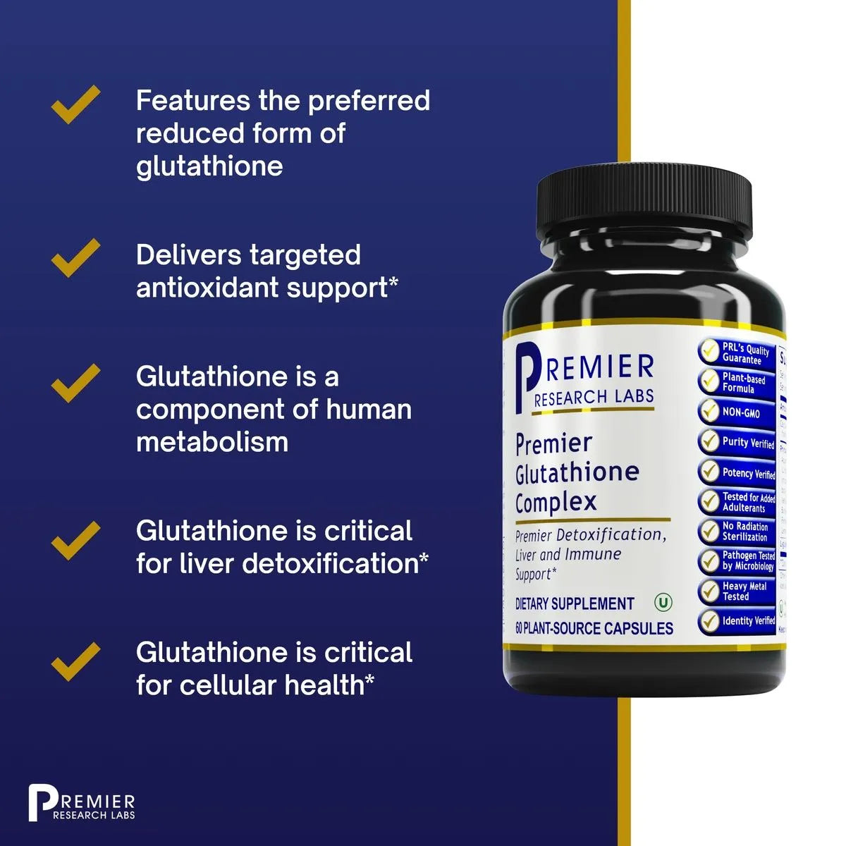 Glutathione capsule benefits including liver detoxification, metabolism, antioxidant support