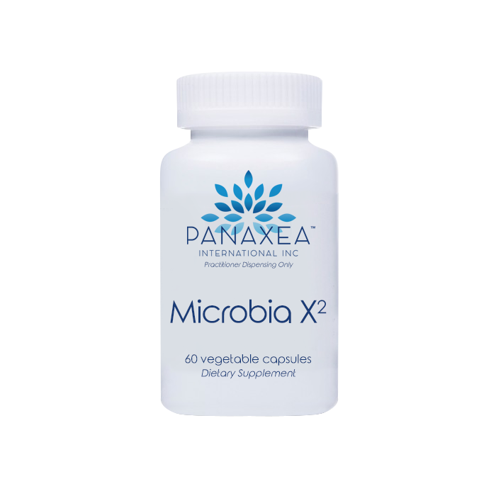 Microbia X2 broad-spectrum antimicrobial and antifungal supplement for infections and dysbiosis