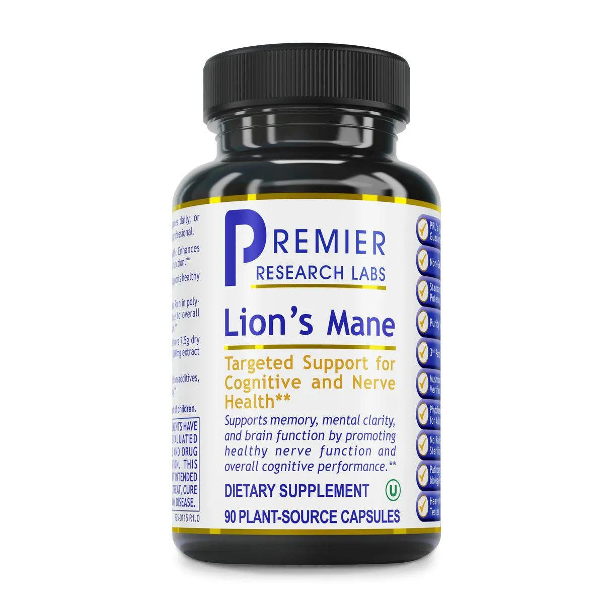 Premier Lion’s Mane supplement for memory, nerve regeneration, and brain health
