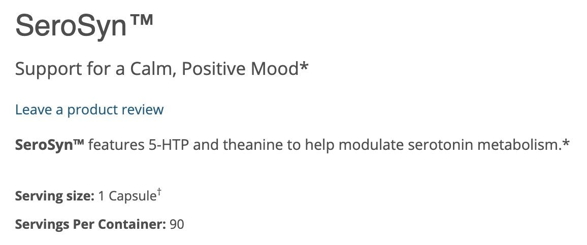 Natural serotonin support for emotional balance, mental clarity, and stress resilience