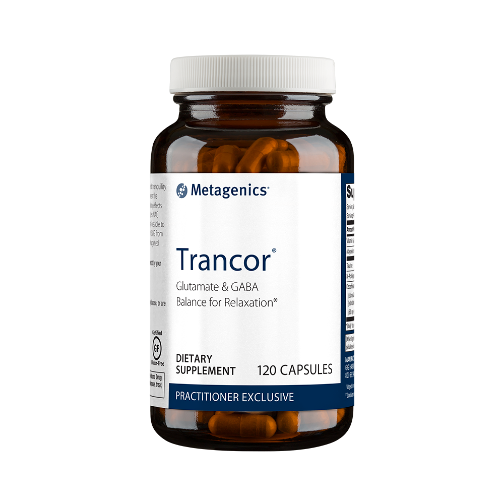 Trancor supplement for mood balance and neurological calm with taurine, NAC, and EGCG
