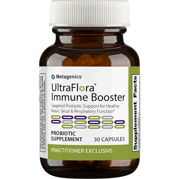 UltraFlora Immune Booster probiotic supplement for respiratory, sinus, and nasal immune support"