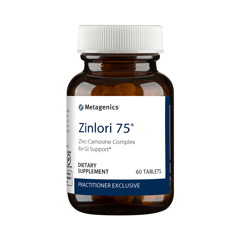 Zinlori 75 zinc carnosine supplement for stomach lining support and digestive comfort